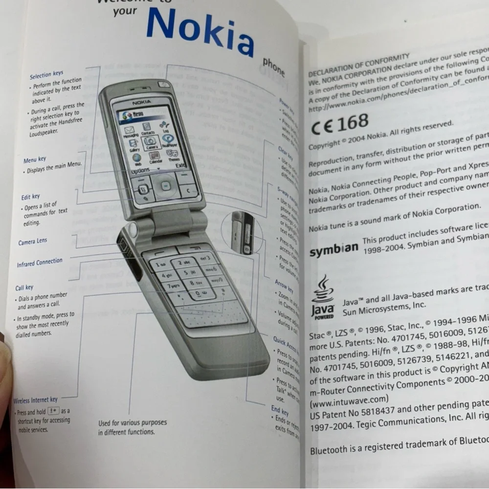 VTG Y2K Nokia 6260 mobile phone user 2004 Manual ONLY